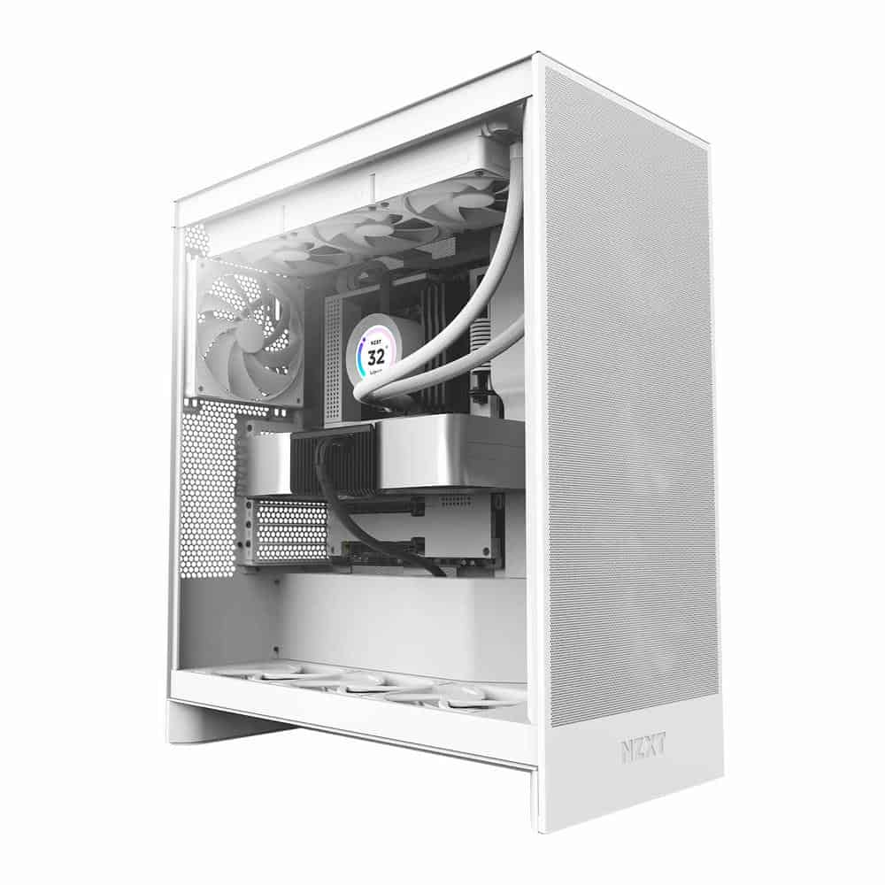 NZXT H7 Flow (2024) Mid Tower Tempered Glass PC Gaming Case White